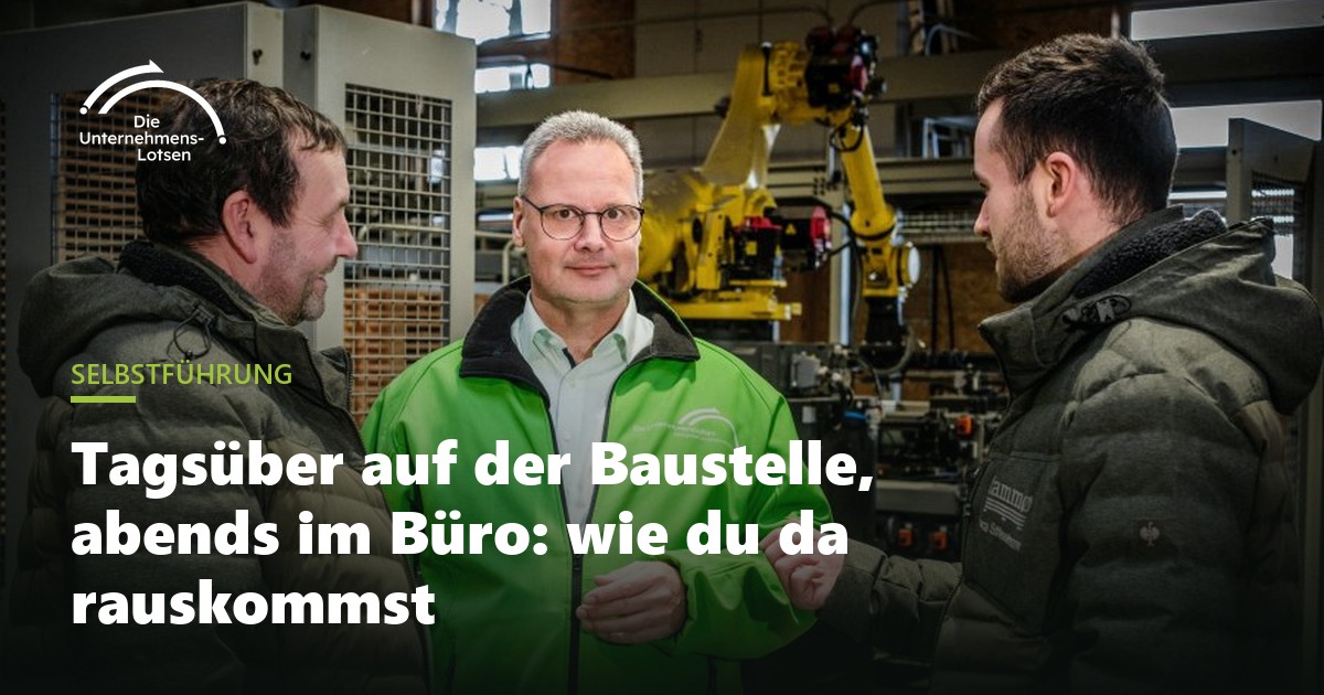 Tagsüber auf der Baustelle, abends im Büro: wie du da rauskommst
